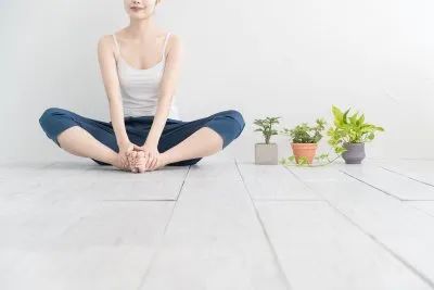 ストレッチする様子